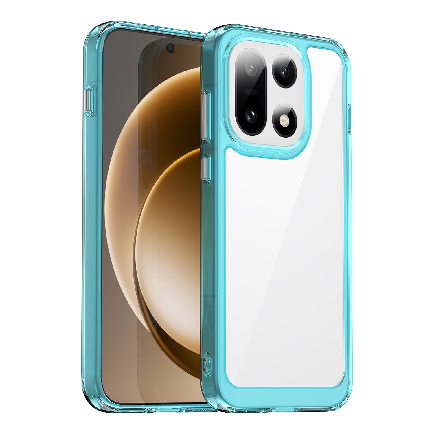 OnePlus 15 Soft TPU Bumper Shockproof Cover Case [Clear Blue]