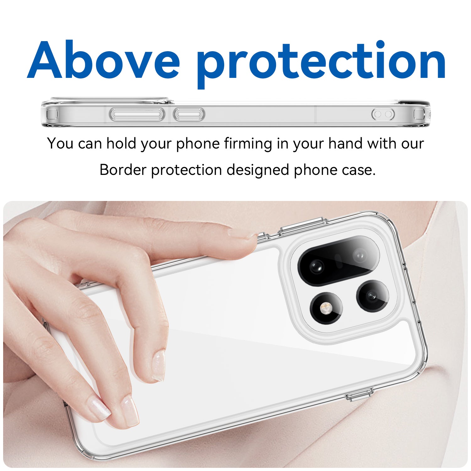 OnePlus 15 Soft TPU Bumper Shockproof Cover Case [Clear]