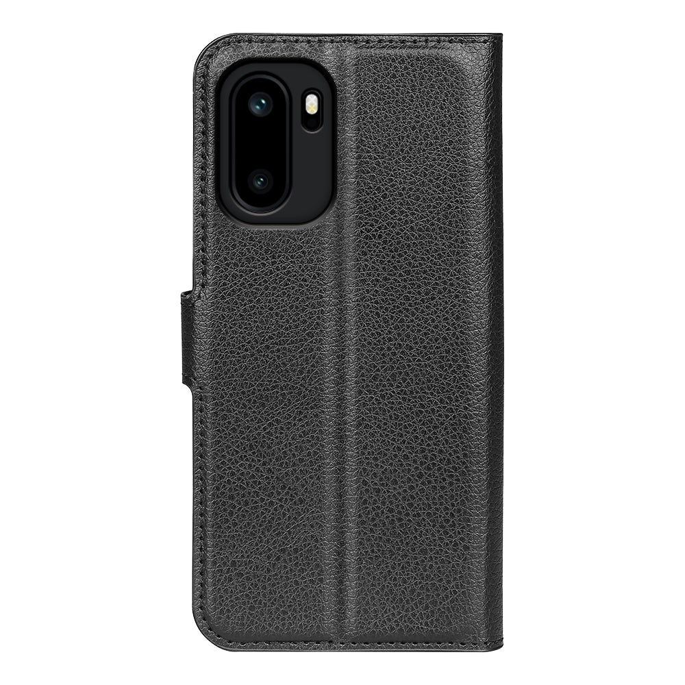 Wallet Case for OnePlus 15R – PU Leather Flip Cover with Card Holder & Stand [Black]