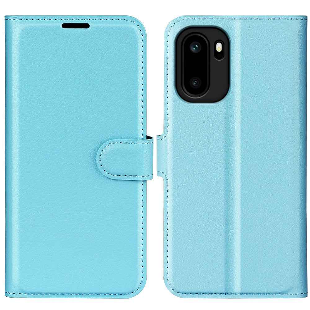 Wallet Case for OnePlus 15R – PU Leather Flip Cover with Card Holder & Stand [LightBlue]