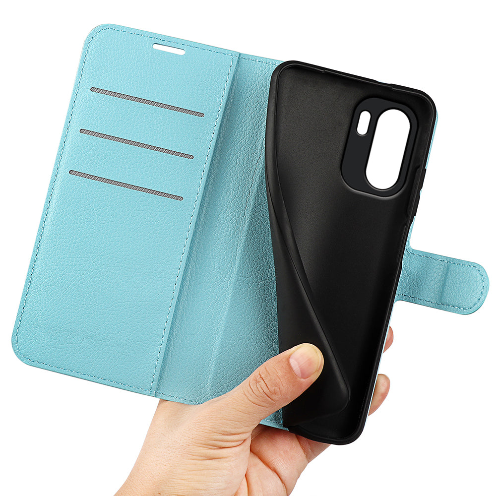 Wallet Case for OnePlus 15R – PU Leather Flip Cover with Card Holder & Stand [LightBlue]