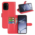 Wallet Case for OnePlus 15R – PU Leather Flip Cover with Card Holder & Stand [Red] - Red