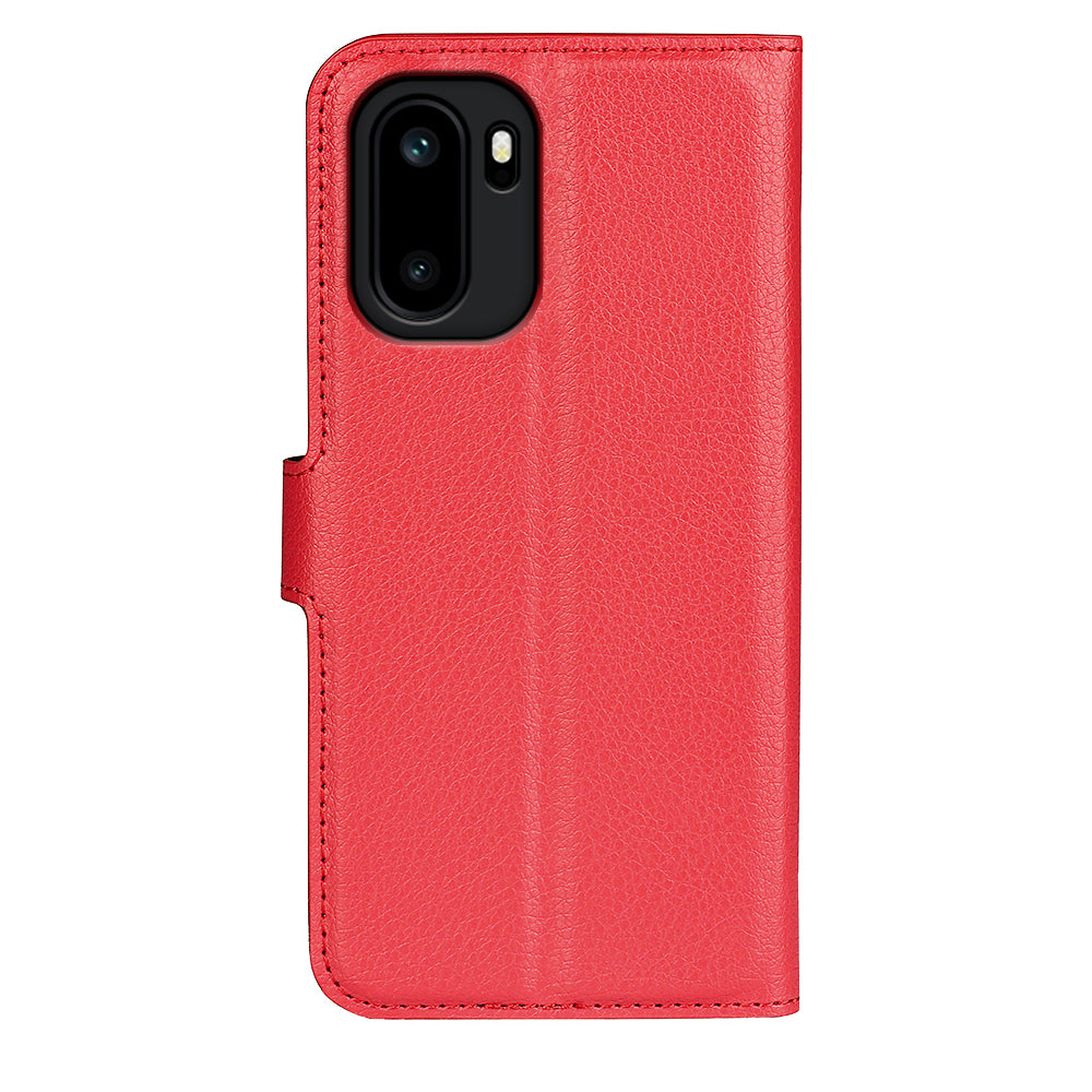 Wallet Case for OnePlus 15R – PU Leather Flip Cover with Card Holder & Stand [Red]