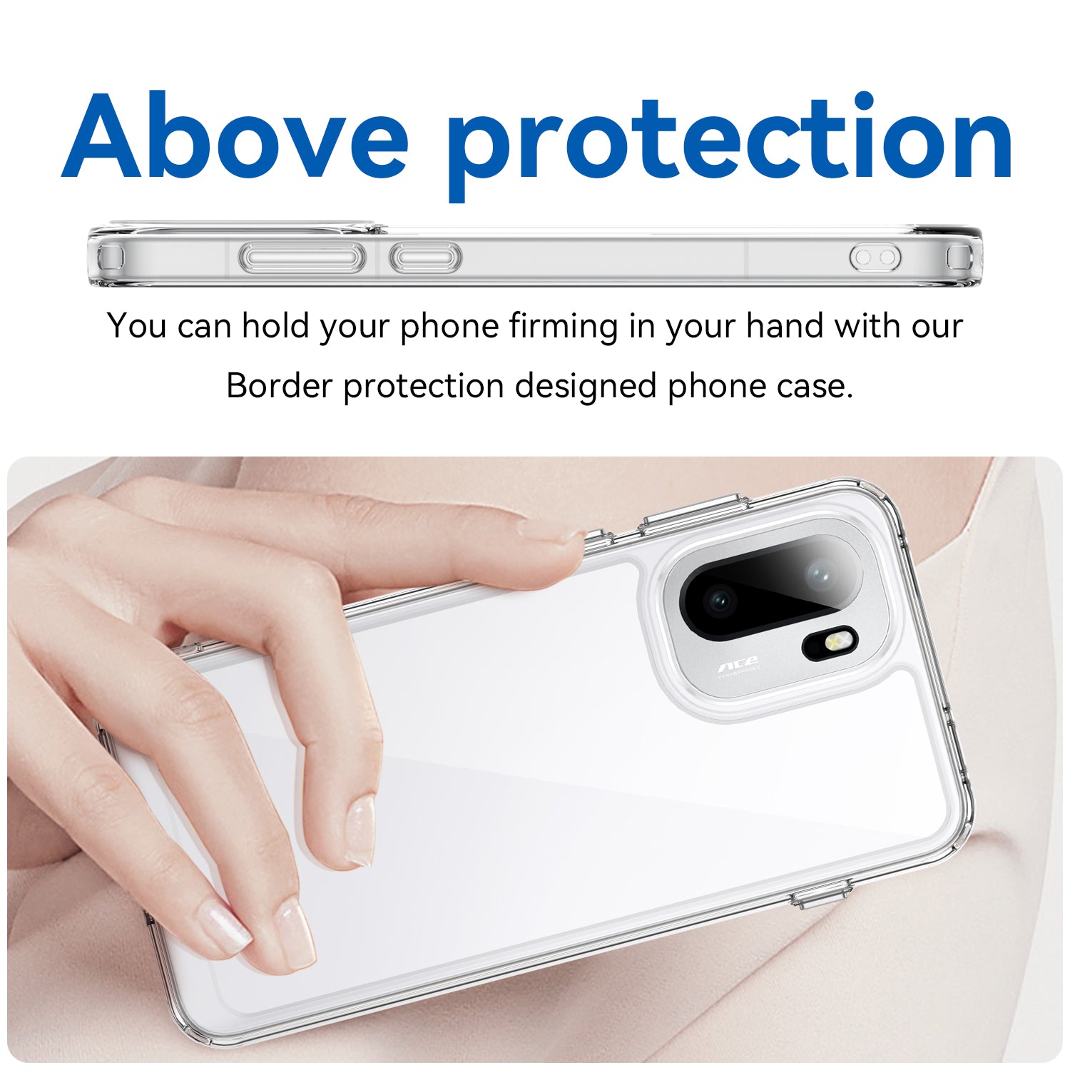 OnePlus 15R Soft TPU Bumper Shockproof Cover Case [Clear]