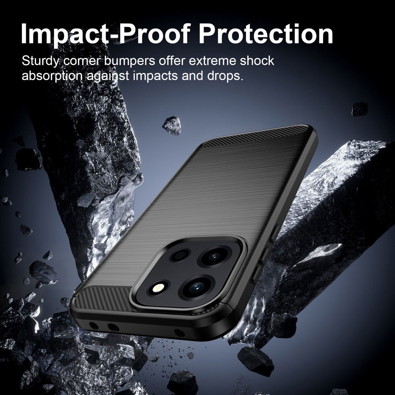 OnePlus Nord 6 / OnePlus Nord CE6 Carbon Fibre TPU Case Slim Shockproof Cover Black
