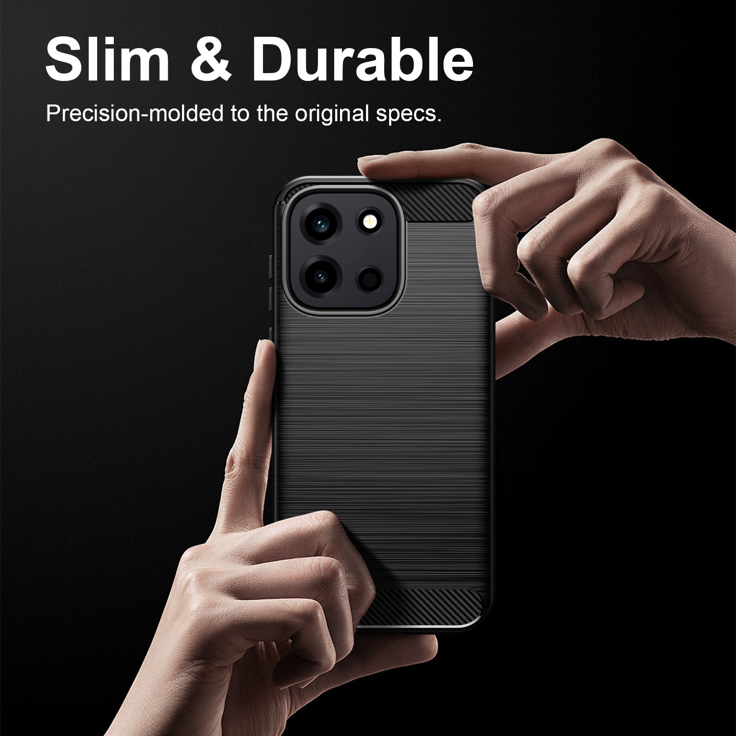 OnePlus Nord 6 / OnePlus Nord CE6 Carbon Fibre TPU Case Slim Shockproof Cover Black