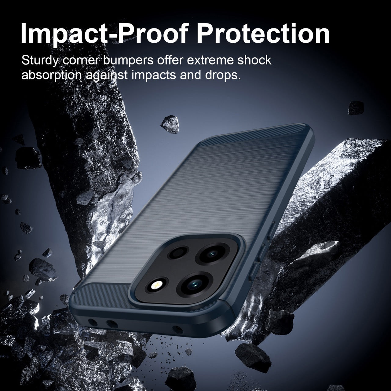 OnePlus Nord 6 / OnePlus Nord CE6 Carbon Fibre TPU Case Slim Shockproof Cover Navy