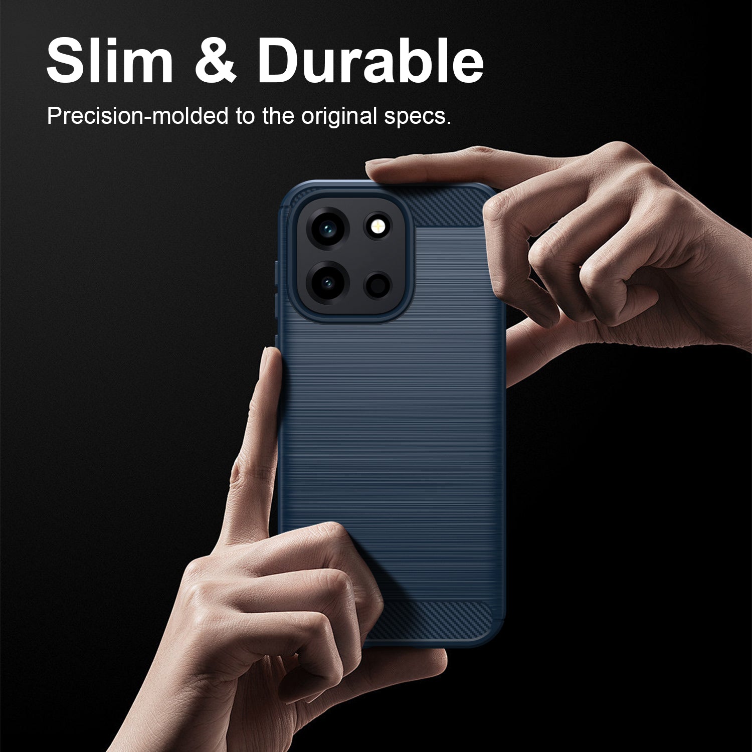 OnePlus Nord 6 / OnePlus Nord CE6 Carbon Fibre TPU Case Slim Shockproof Cover Navy