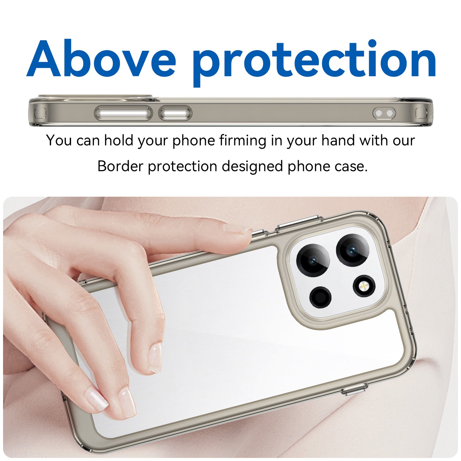 OnePlus Nord 6 / OnePlus Nord CE6 Soft TPU Bumper Shockproof Cover Case [Clear Grey]