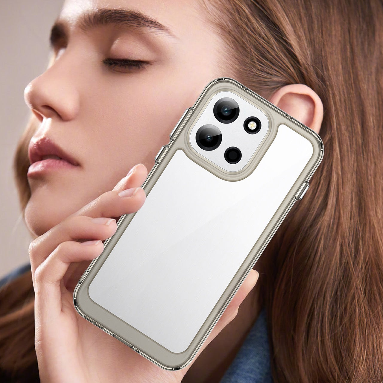 OnePlus Nord 6 / OnePlus Nord CE6 Soft TPU Bumper Shockproof Cover Case [Clear Grey]