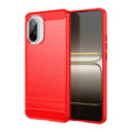 OnePlus Nord CE5 Carbon Fibre TPU Case Slim Shockproof Cover Red - Red