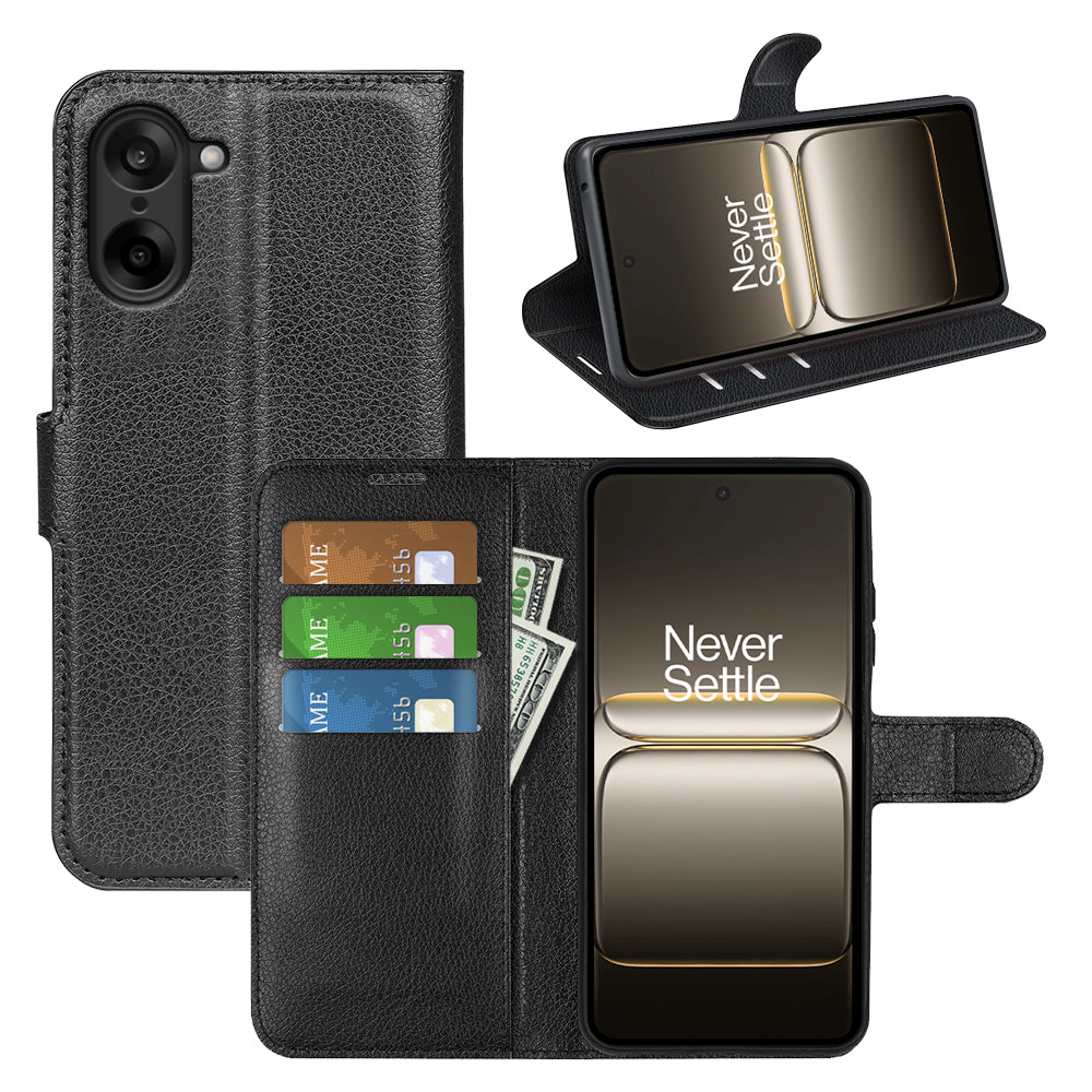 OnePlus Nord CE5 PU Wallet Case [Black]