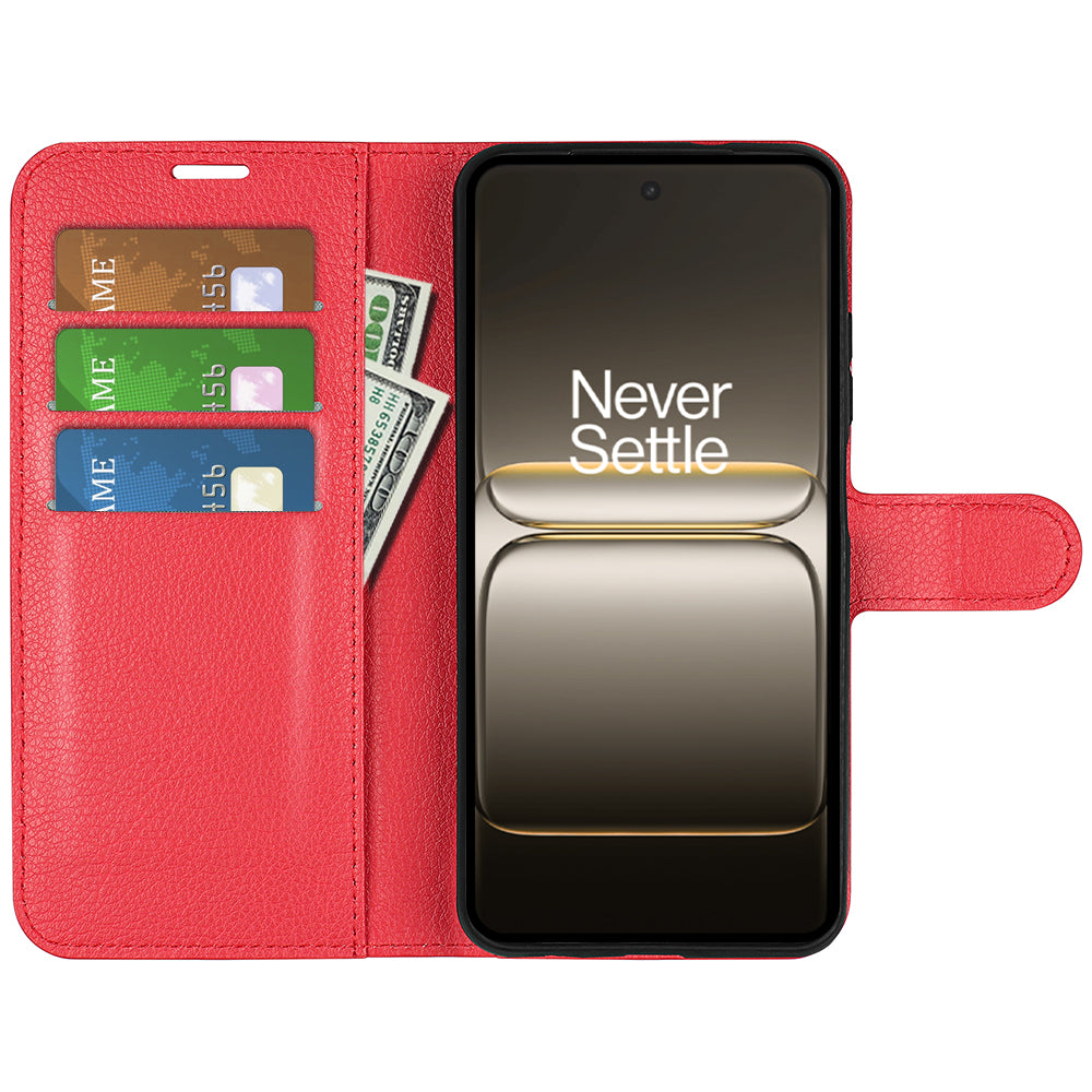 OnePlus Nord CE5 PU Wallet Case [Red]