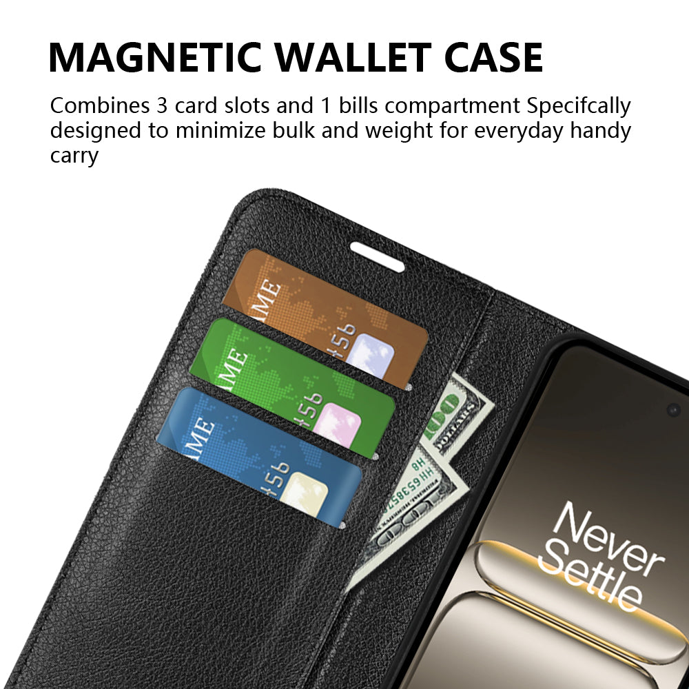 OnePlus Nord CE5 PU Wallet Case [Black]