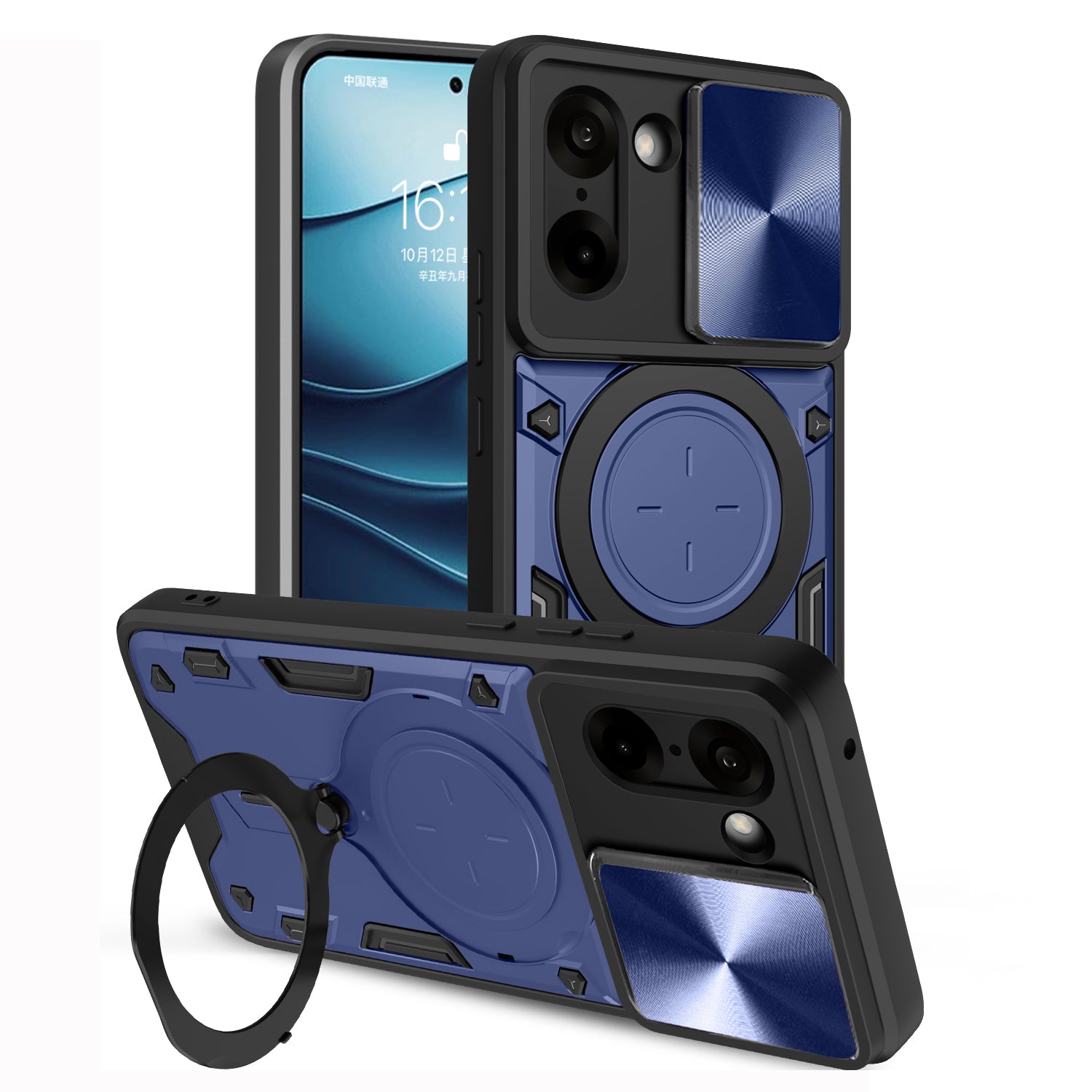 OnePlus Nord CE5 Ring Kickstand Case w/ Camera Cover [Navy]