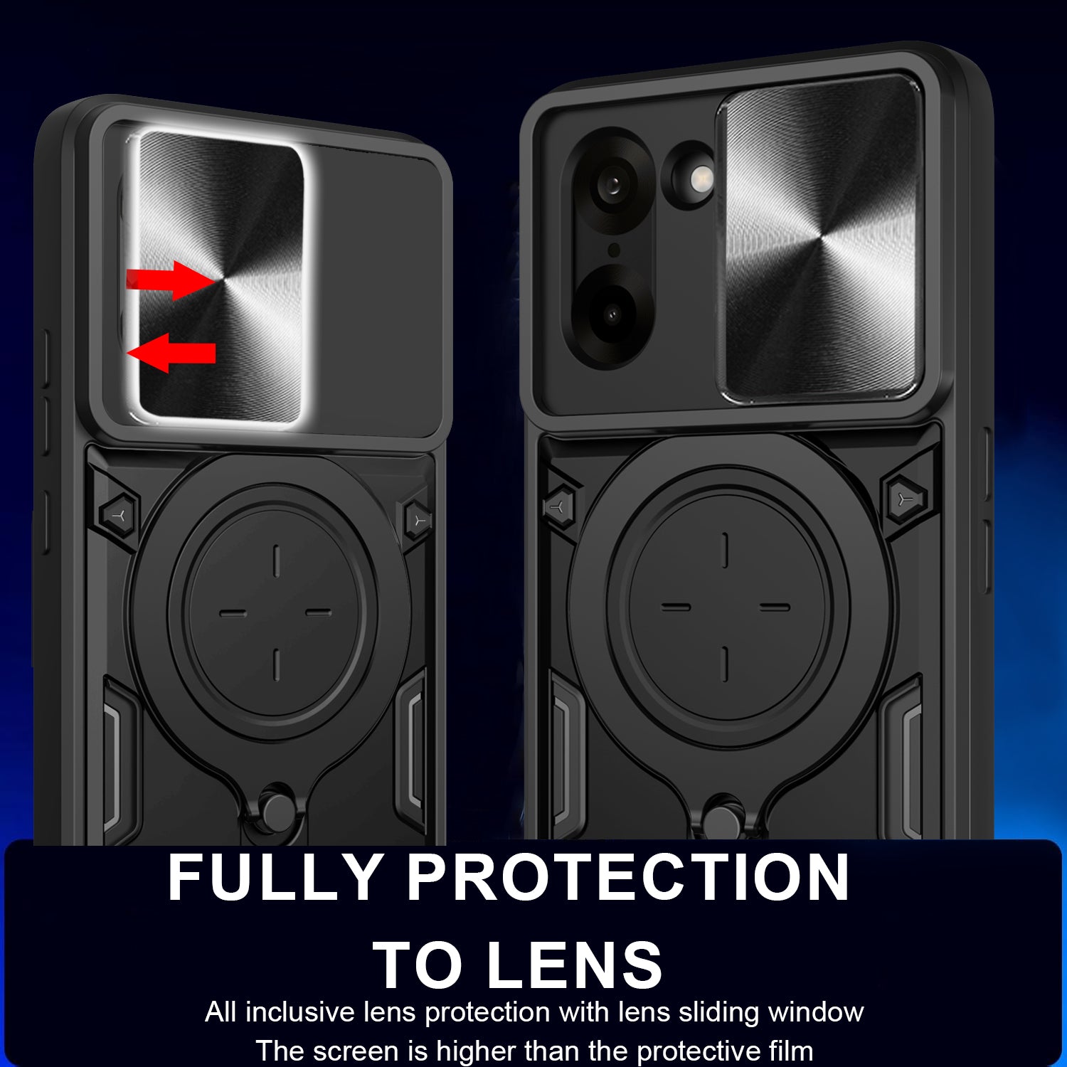 OnePlus Nord CE5 Ring Kickstand Case w/ Camera Cover [Purple]