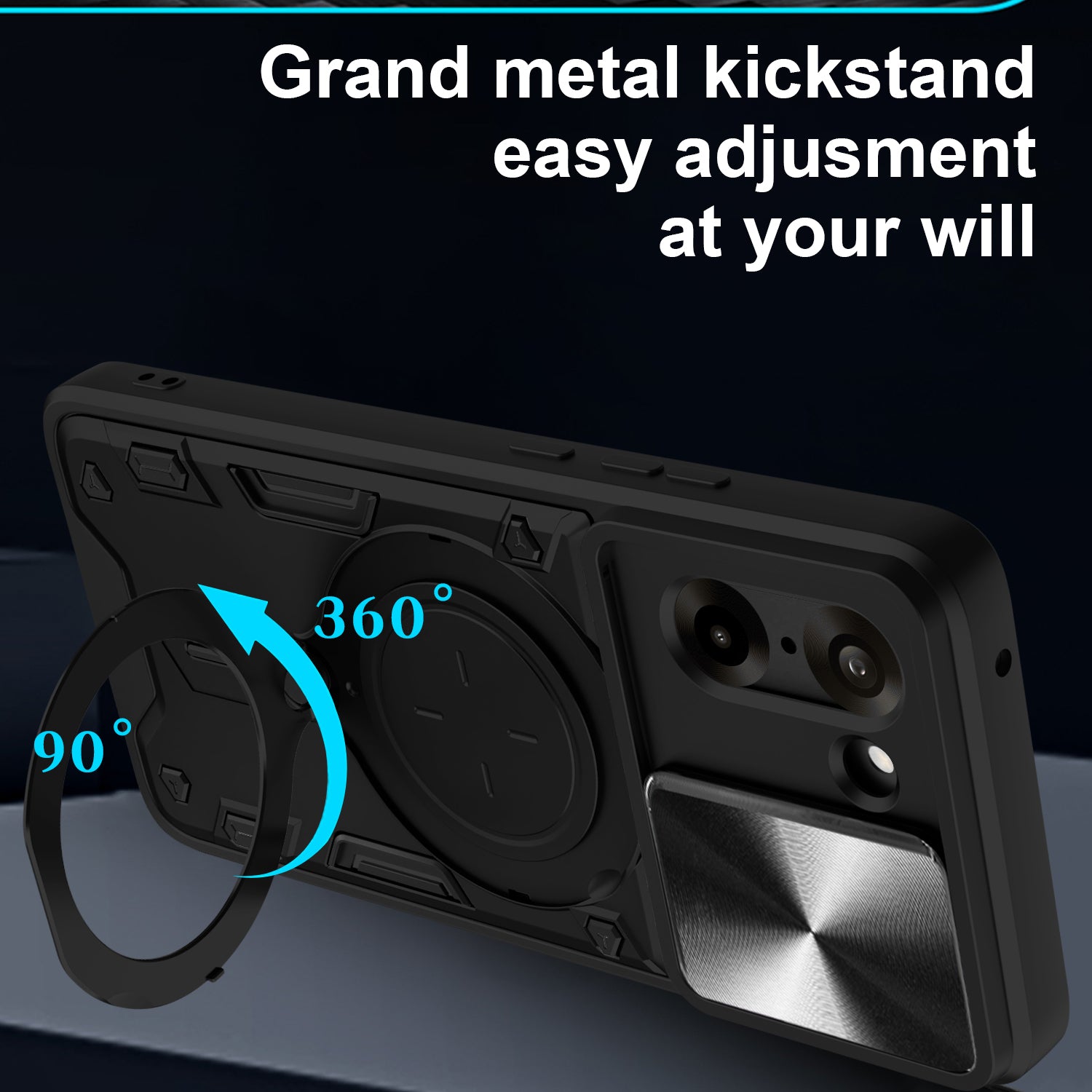 OnePlus Nord CE5 Ring Kickstand Case w/ Camera Cover [Navy]