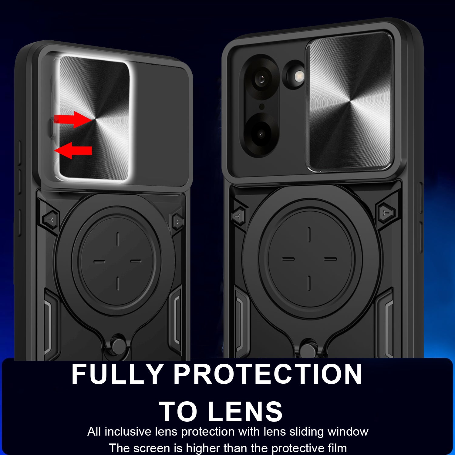 OnePlus Nord CE5 Ring Kickstand Case w/ Camera Cover [Purple]