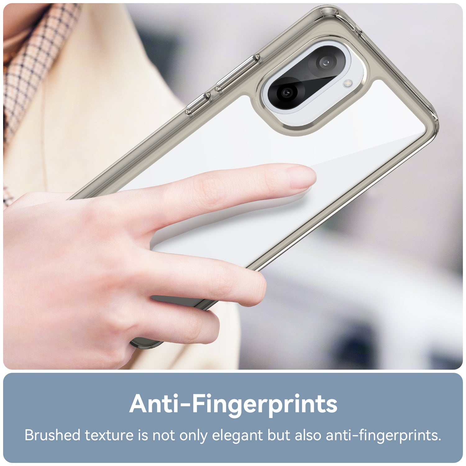 OnePlus Nord CE5 Soft TPU Bumper Case [Clear Grey]