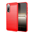 OnePlus Nord 5 Carbon Fibre TPU Case Slim Shockproof Cover Red - Red