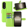 OnePlus Nord 5 PU Wallet Case [Green] - Green