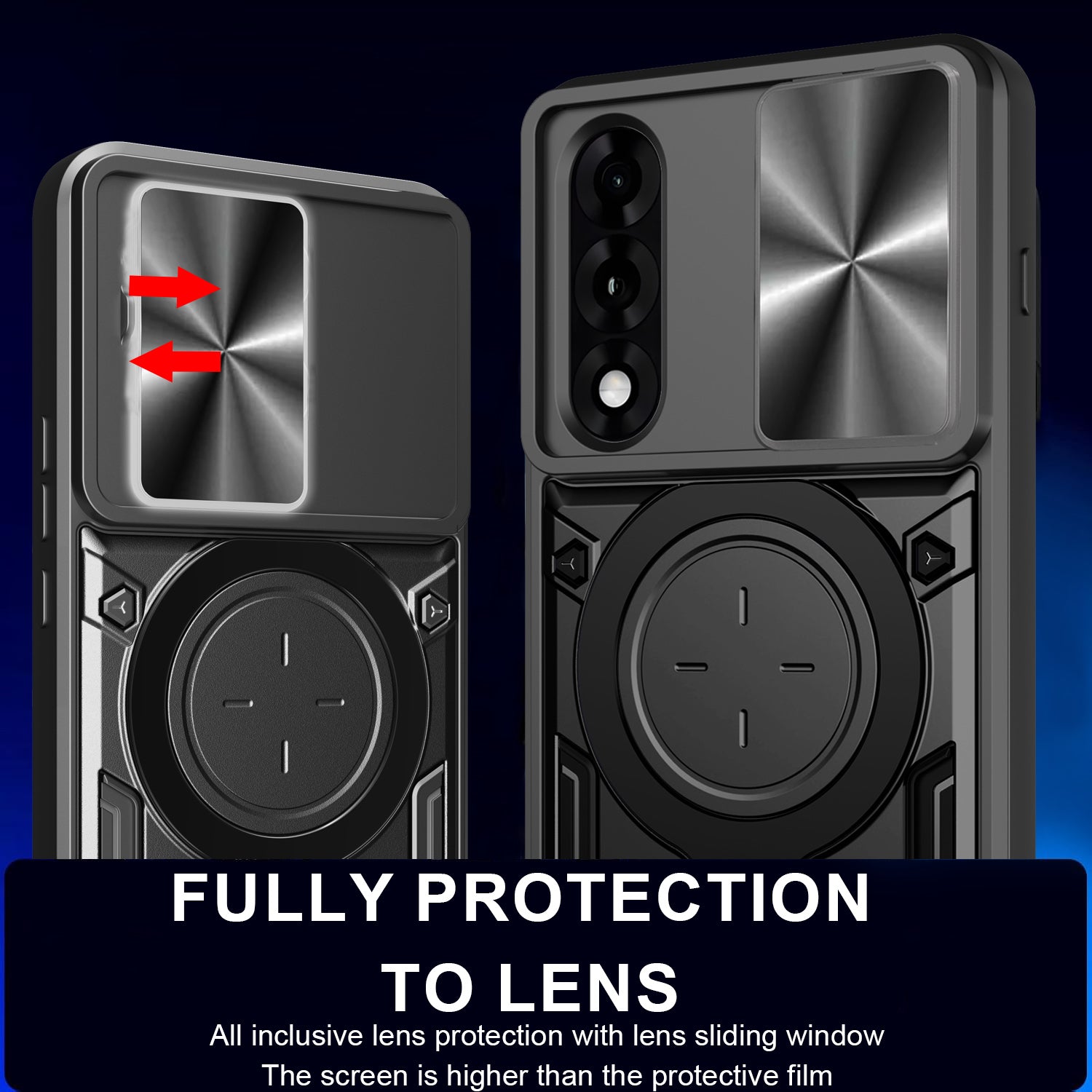 OnePlus Nord 5 Ring Kickstand Case w/ Camera Cover [Red]