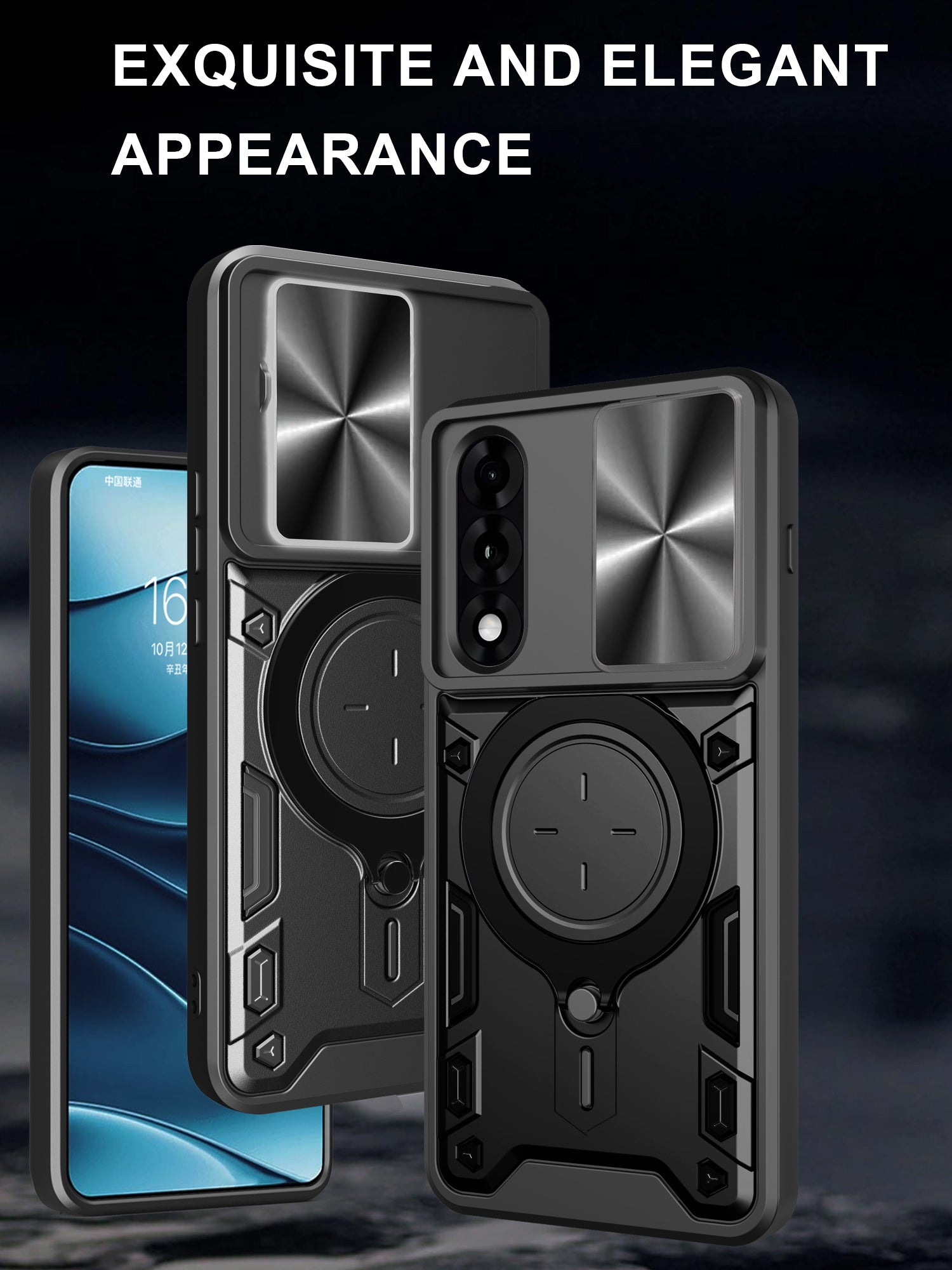 OnePlus Nord 5 Ring Kickstand Case w/ Camera Cover [Navy]
