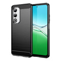 OPPO A5 Carbon Fibre TPU Case Slim Shockproof Cover Black - Black