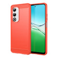 OPPO A5 Carbon Fibre TPU Case Slim Shockproof Cover Red - Red