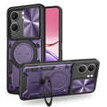 OPPO A5x Ring Kickstand Case w/ Camera Cover [Purple] - Purple