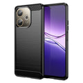 OPPO A5 Pro 5G Carbon Fibre TPU Case Slim Shockproof Cover Black - Black