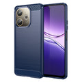 OPPO A5 Pro 5G Carbon Fibre TPU Case Slim Shockproof Cover Navy - Navy