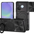 OPPO A5 Pro 5G Ring Kickstand Case w/ Camera Cover [Black] - Black