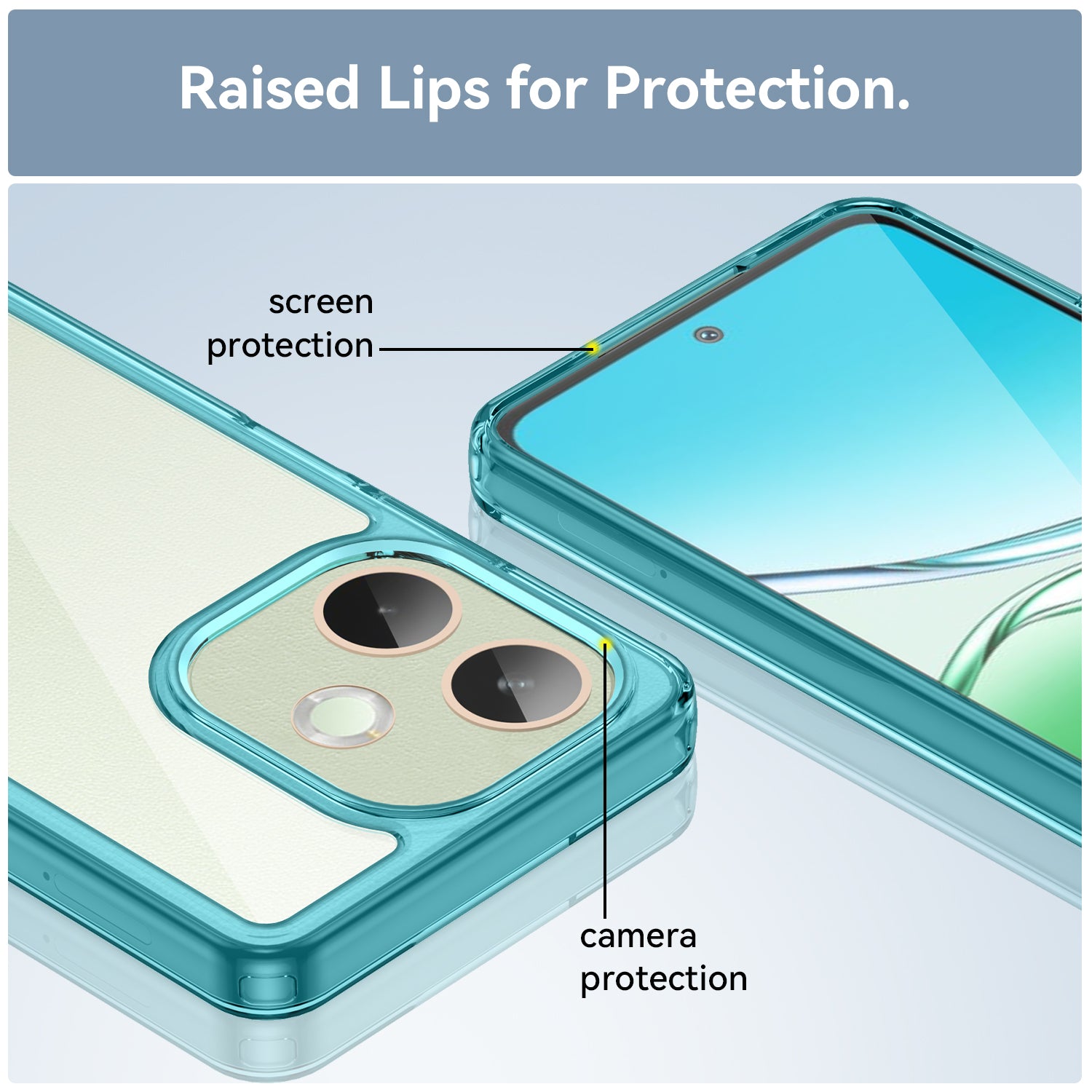 OPPO A5 Pro 5G Soft TPU Bumper Case (Clear Blue)