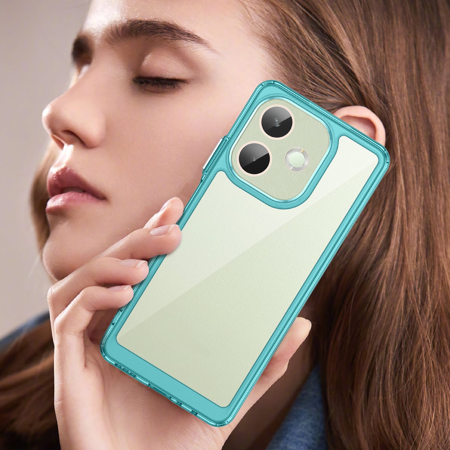 OPPO A5 Pro 5G Soft TPU Bumper Case (Clear Blue)
