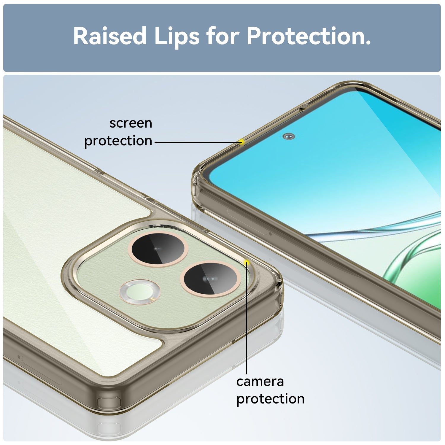 OPPO A5 Pro 5G Soft TPU Bumper Case (Clear Grey)