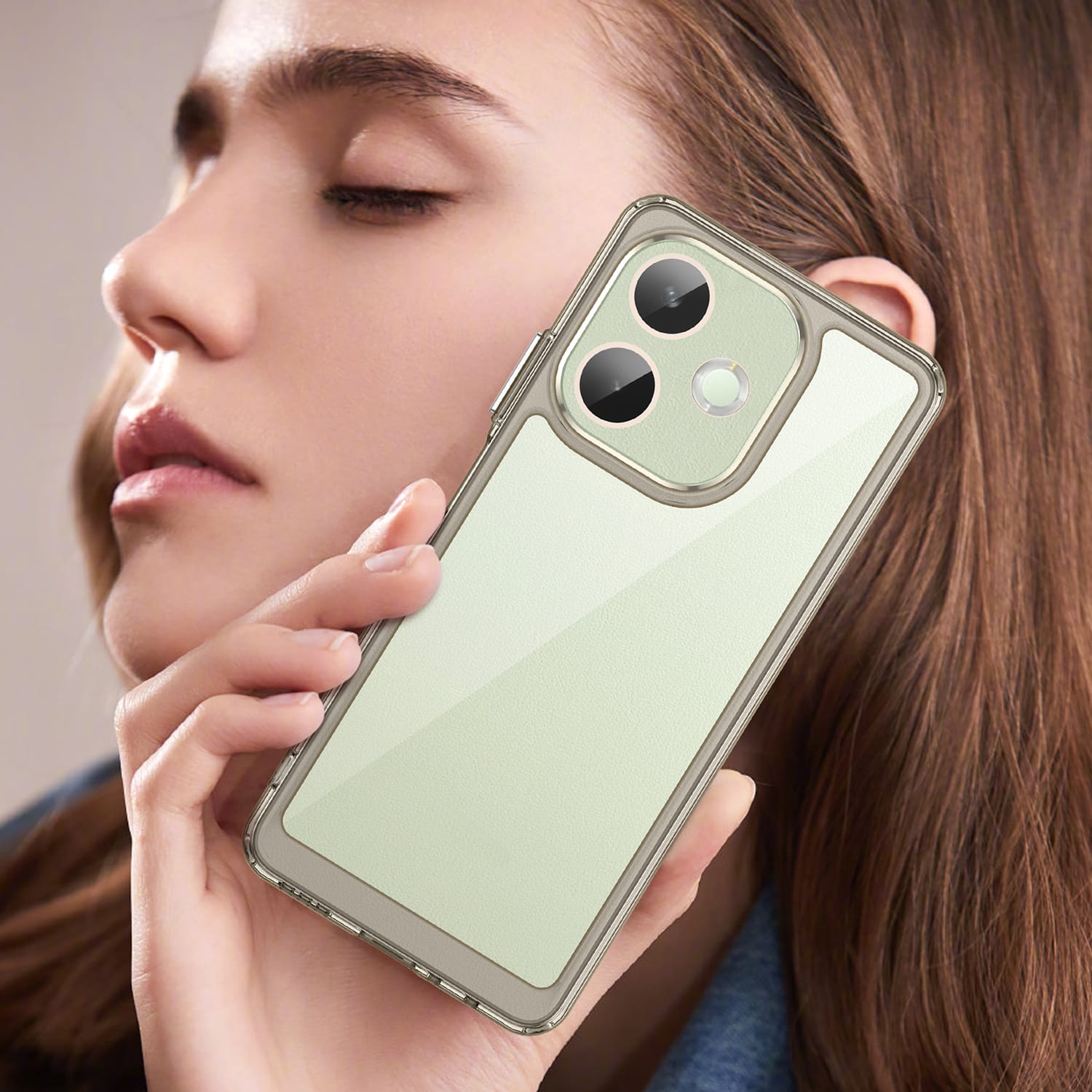 OPPO A5 Pro 5G Soft TPU Bumper Case (Clear Grey)