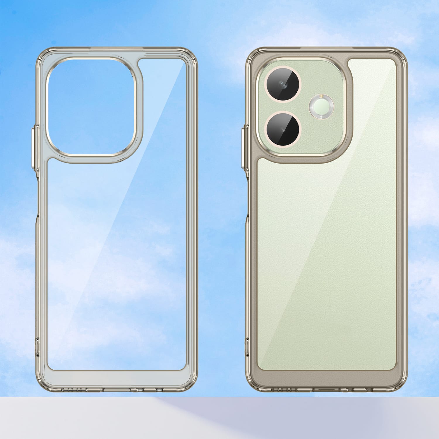 OPPO A5 Pro 5G Soft TPU Bumper Case (Clear Grey)