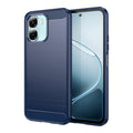 OPPO A6x Carbon Fibre TPU Case Slim Shockproof Cover Navy - Navy