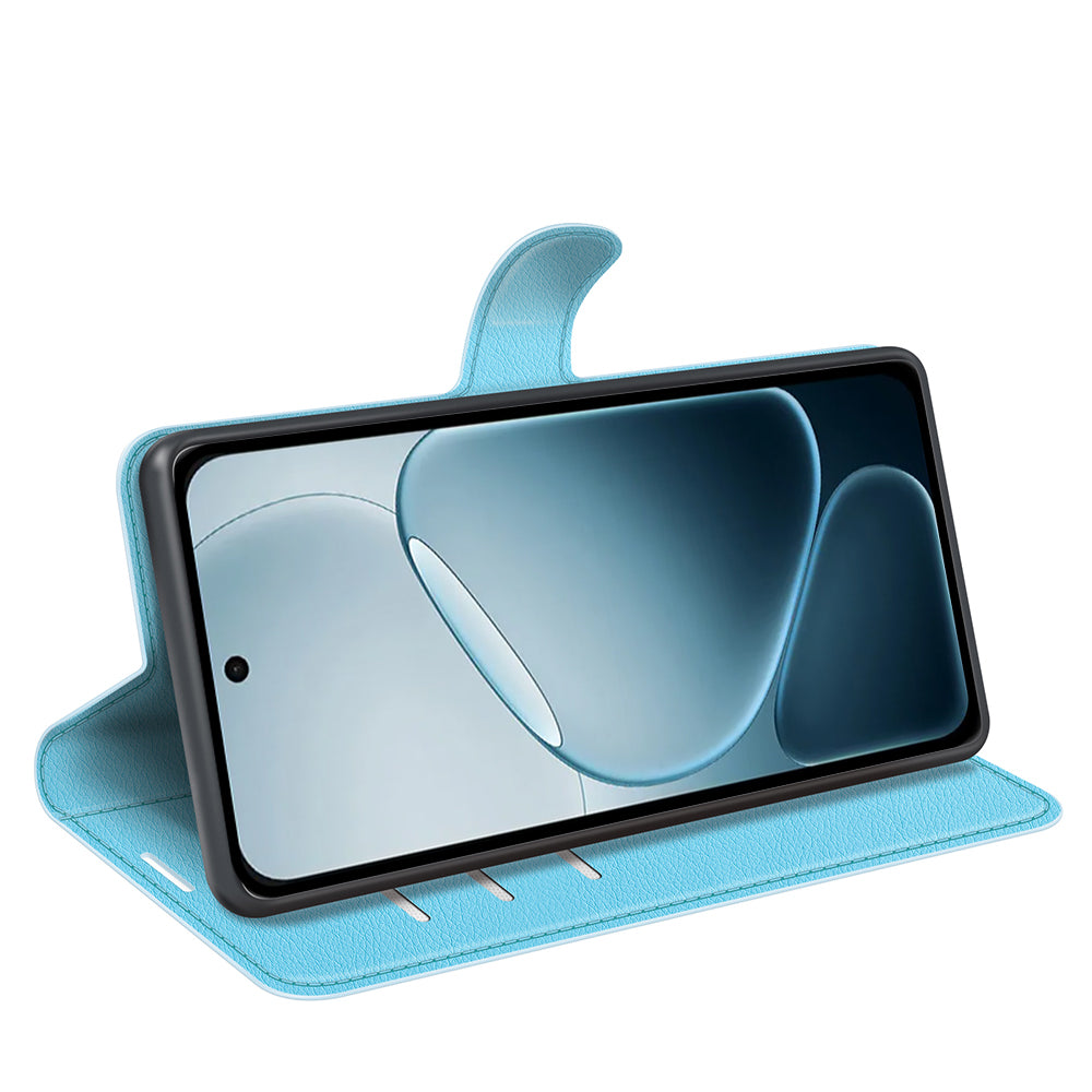 Wallet Case for OPPO A6x 2026 – PU Leather Flip Cover with Card Holder & Stand [LightBlue]