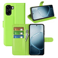 Wallet Case for OPPO A6x 2026 – PU Leather Flip Cover with Card Holder & Stand [Green] - Green