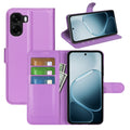 Wallet Case for OPPO A6x 2026 – PU Leather Flip Cover with Card Holder & Stand [Purple] - Purple