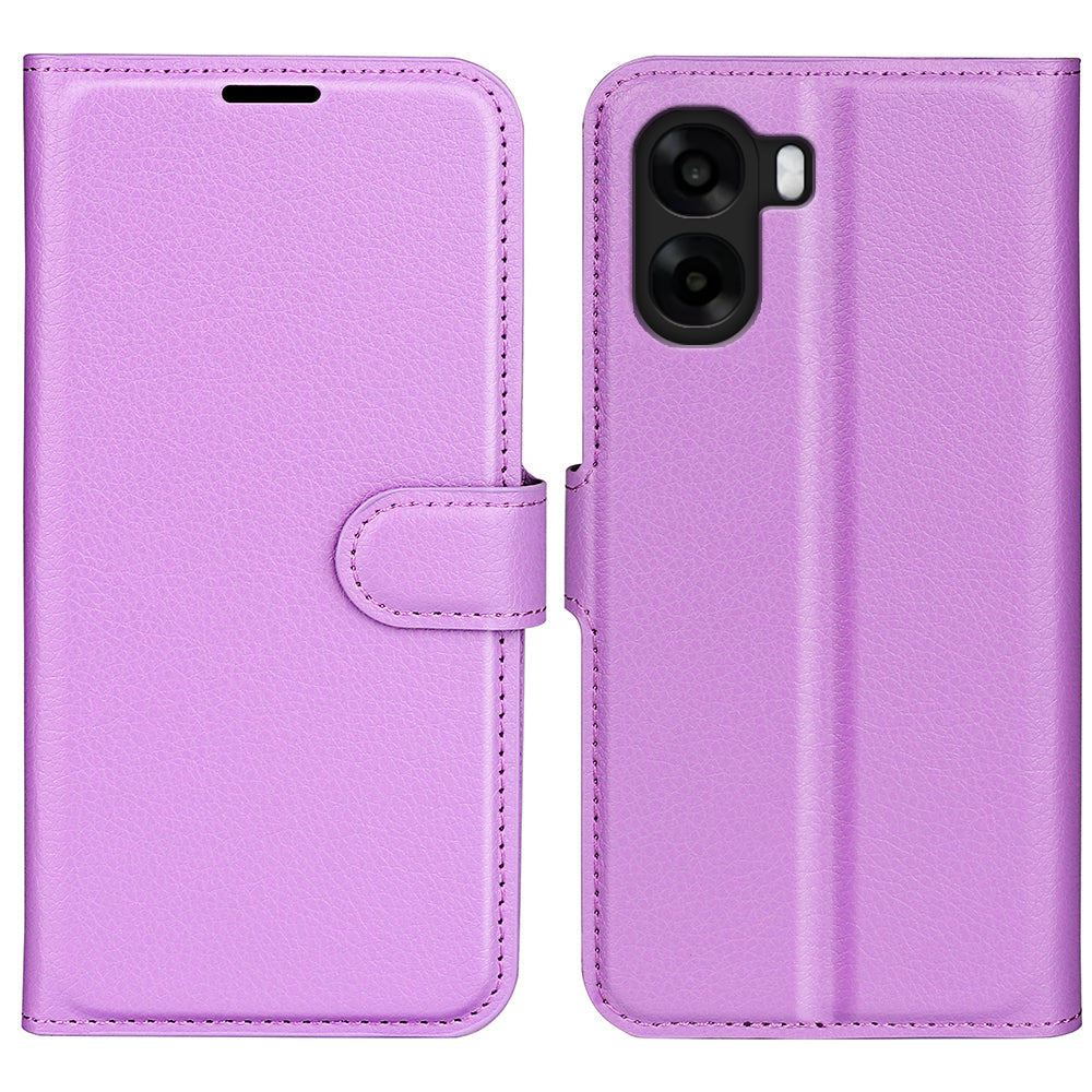 Wallet Case for OPPO A6x 2026 – PU Leather Flip Cover with Card Holder & Stand [Purple]