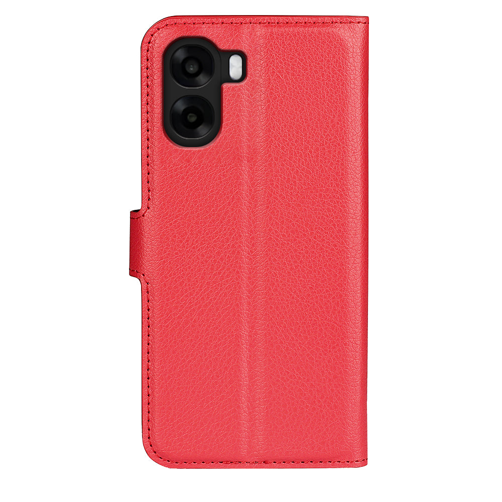 Wallet Case for OPPO A6x 2026 – PU Leather Flip Cover with Card Holder & Stand [Red]