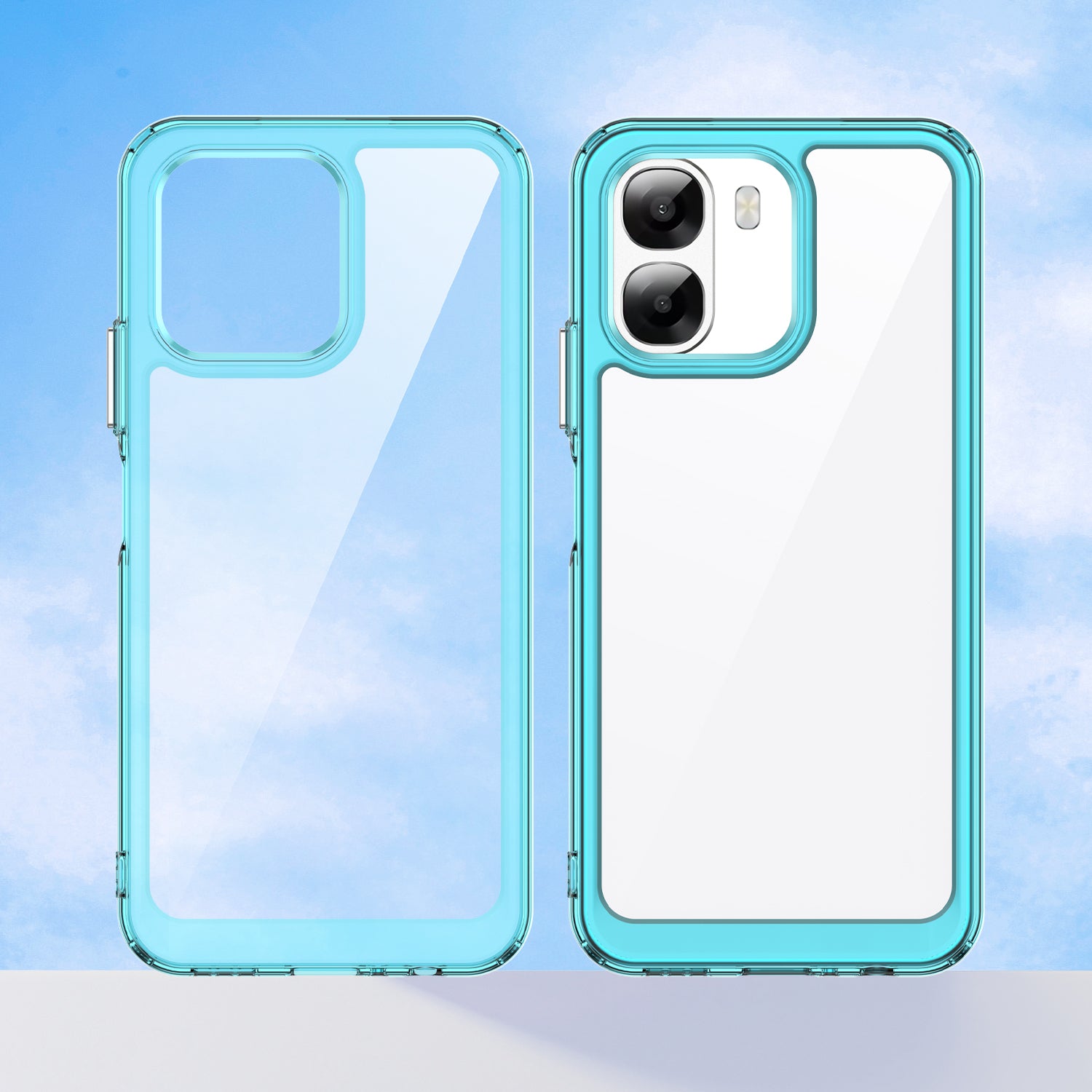 OPPO A6x 2026 Soft TPU Bumper Shockproof Cover Case [Clear Blue]