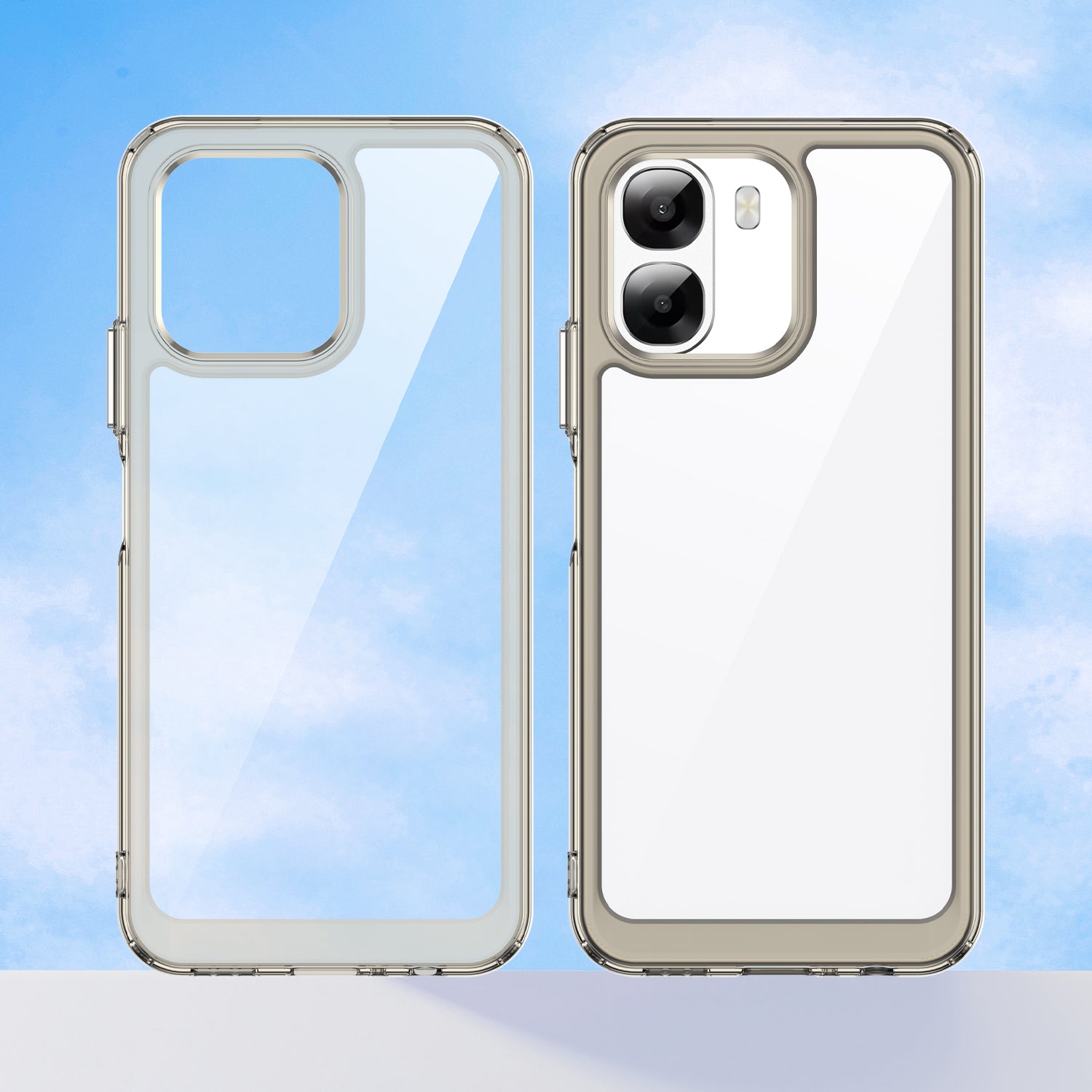 OPPO A6x 2026 Soft TPU Bumper Shockproof Cover Case [Clear Grey]