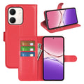 OPPO A5x 2025 PU Wallet Case [Red] - Red