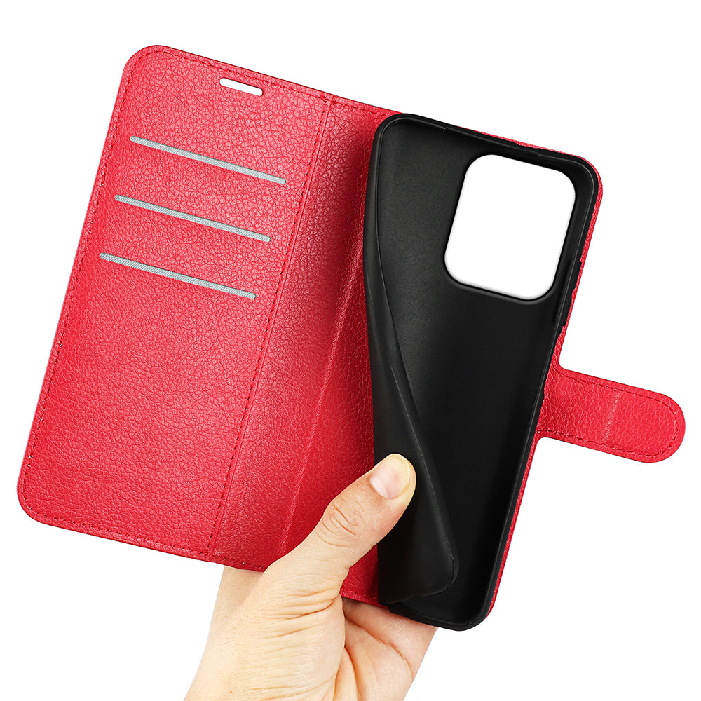 OPPO A5x 2025 PU Wallet Case [Red]