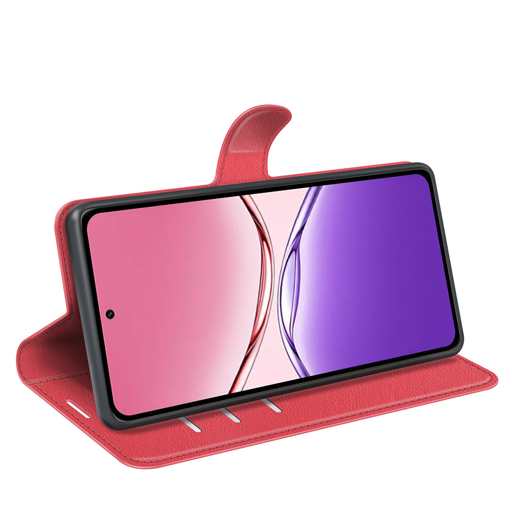 OPPO A5x 2025 PU Wallet Case [Red]