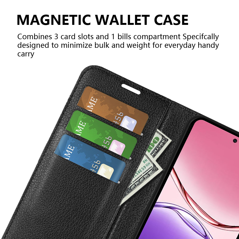 OPPO A5x 2025 PU Wallet Case [Red]